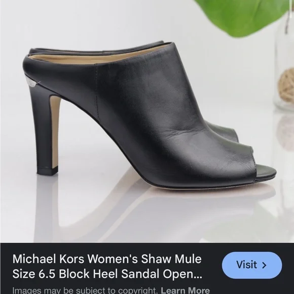 Michael Kors Black Shaw Mules - Picture 1 of 6